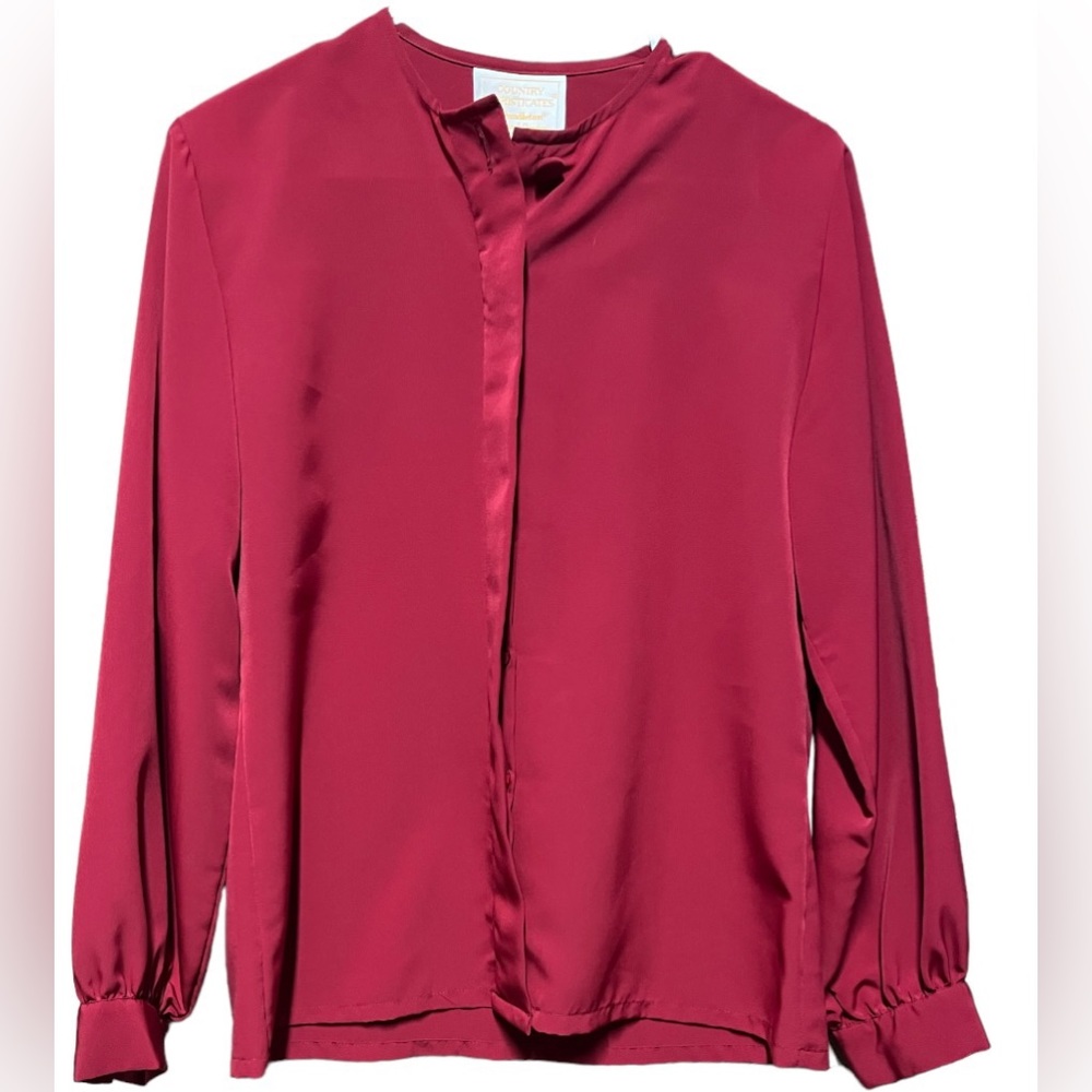 Country Sophisticates by Pendleton VINTAGE Red Blouse Long Sleeved Women’s 6